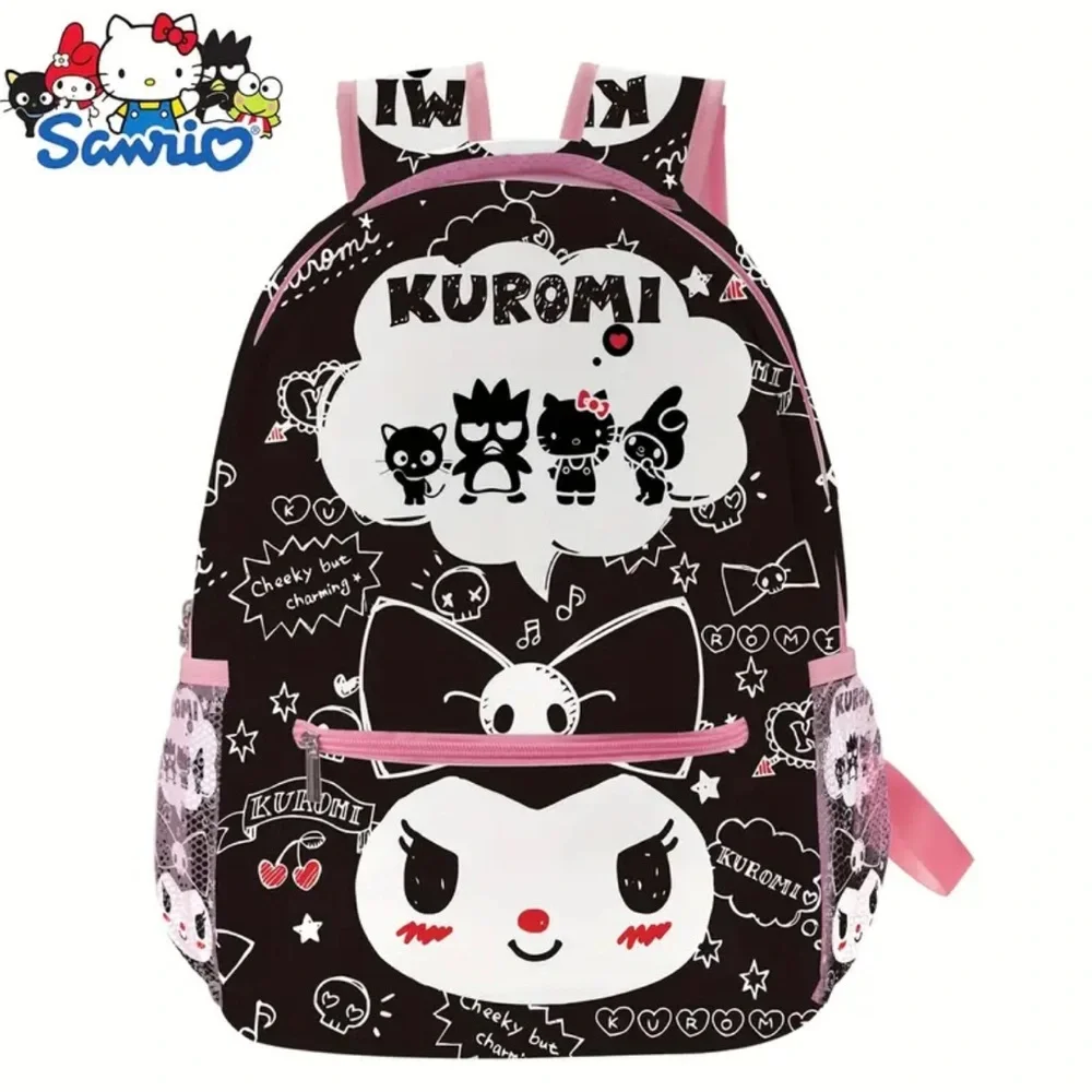 🆕 Hello Kitty Sanrio Heimei Kuromi Authorized Cartoon Backpack - Black Beauty